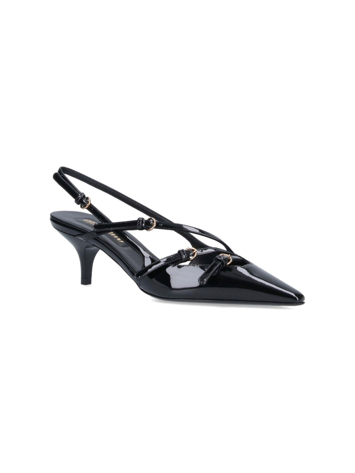 Miu Miu leather slingbacks with buckles