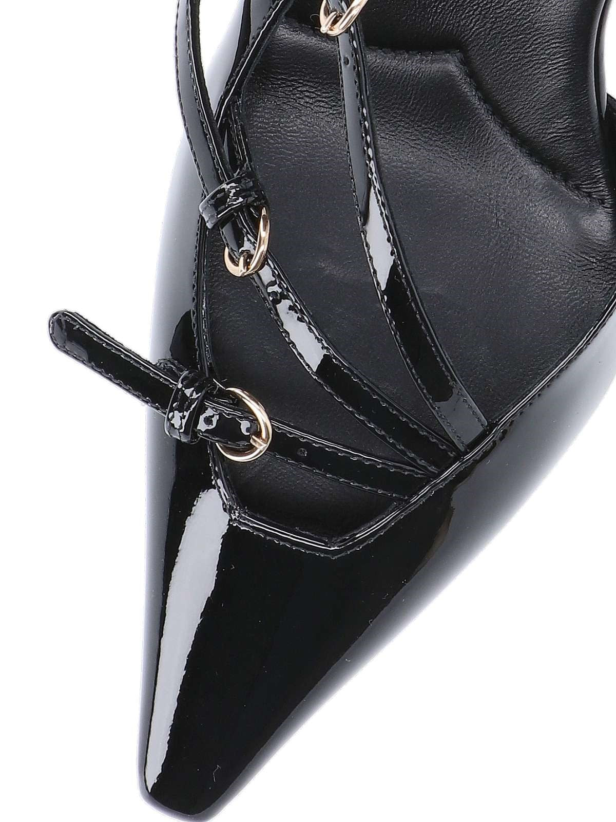 Miu Miu leather slingbacks with buckles