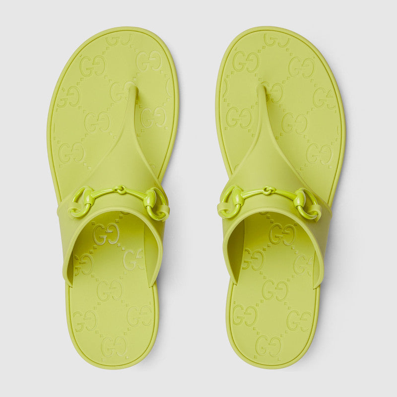 Gucci Horsebit Thong Rubber Sandals