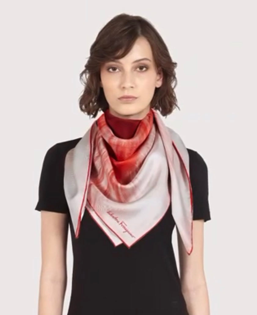 Ferragamo Eye Print Silk Scarf