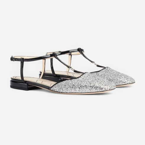 Gucci Double G Glitter Ballet Flats