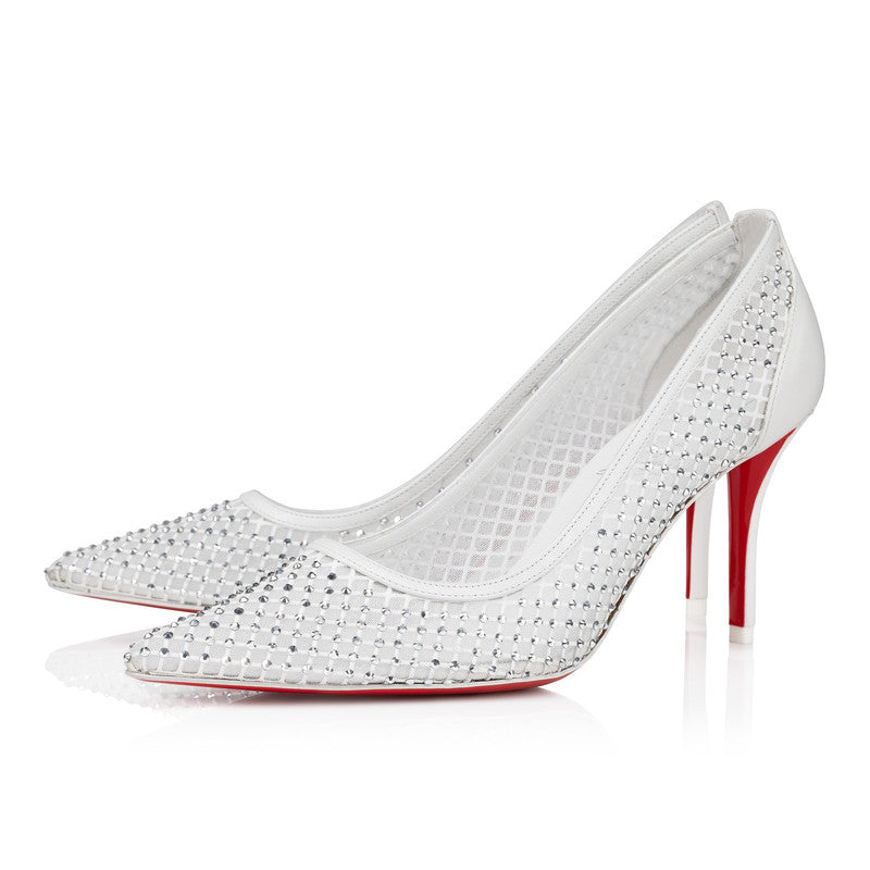 Christian Louboutin Apostropha Mesh Strass Pumps