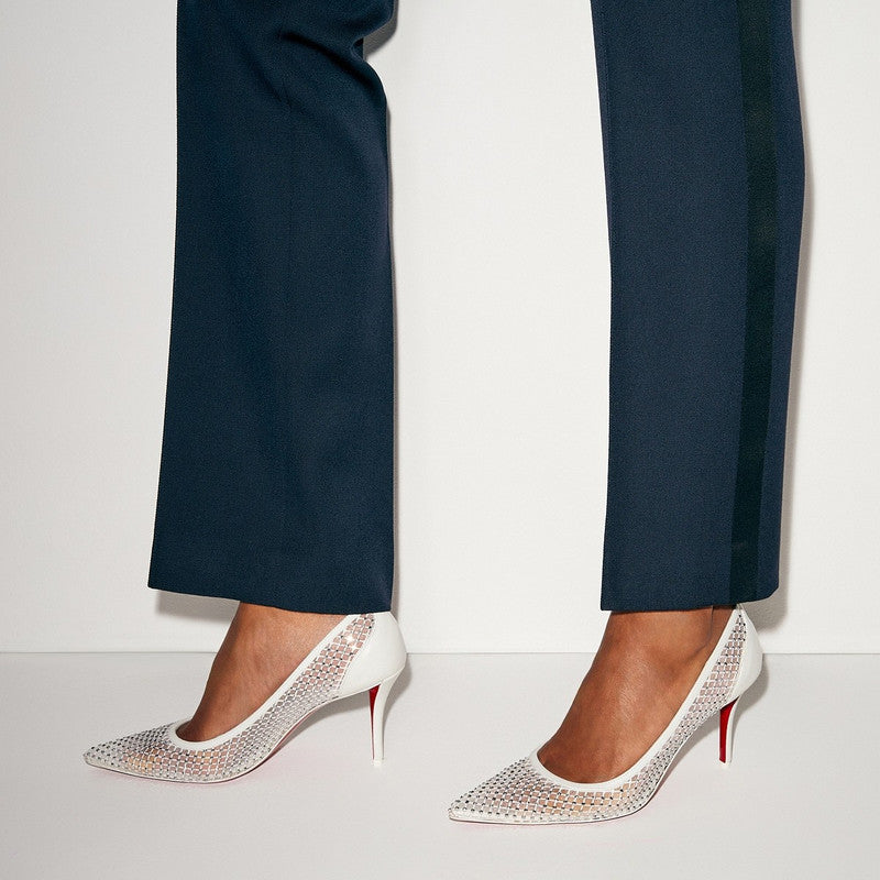 Christian Louboutin Apostropha Mesh Strass Pumps