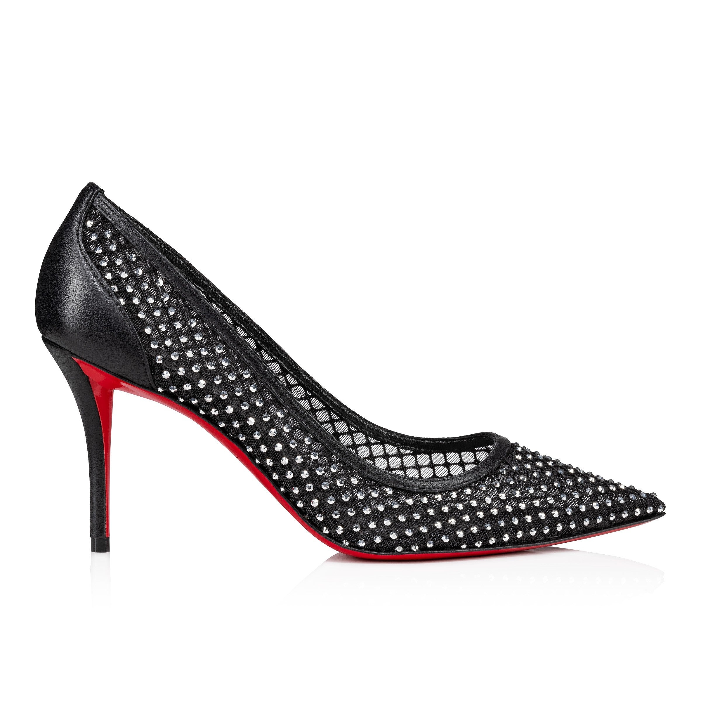 Christian Louboutin Apostropha Mesh Strass Pumps