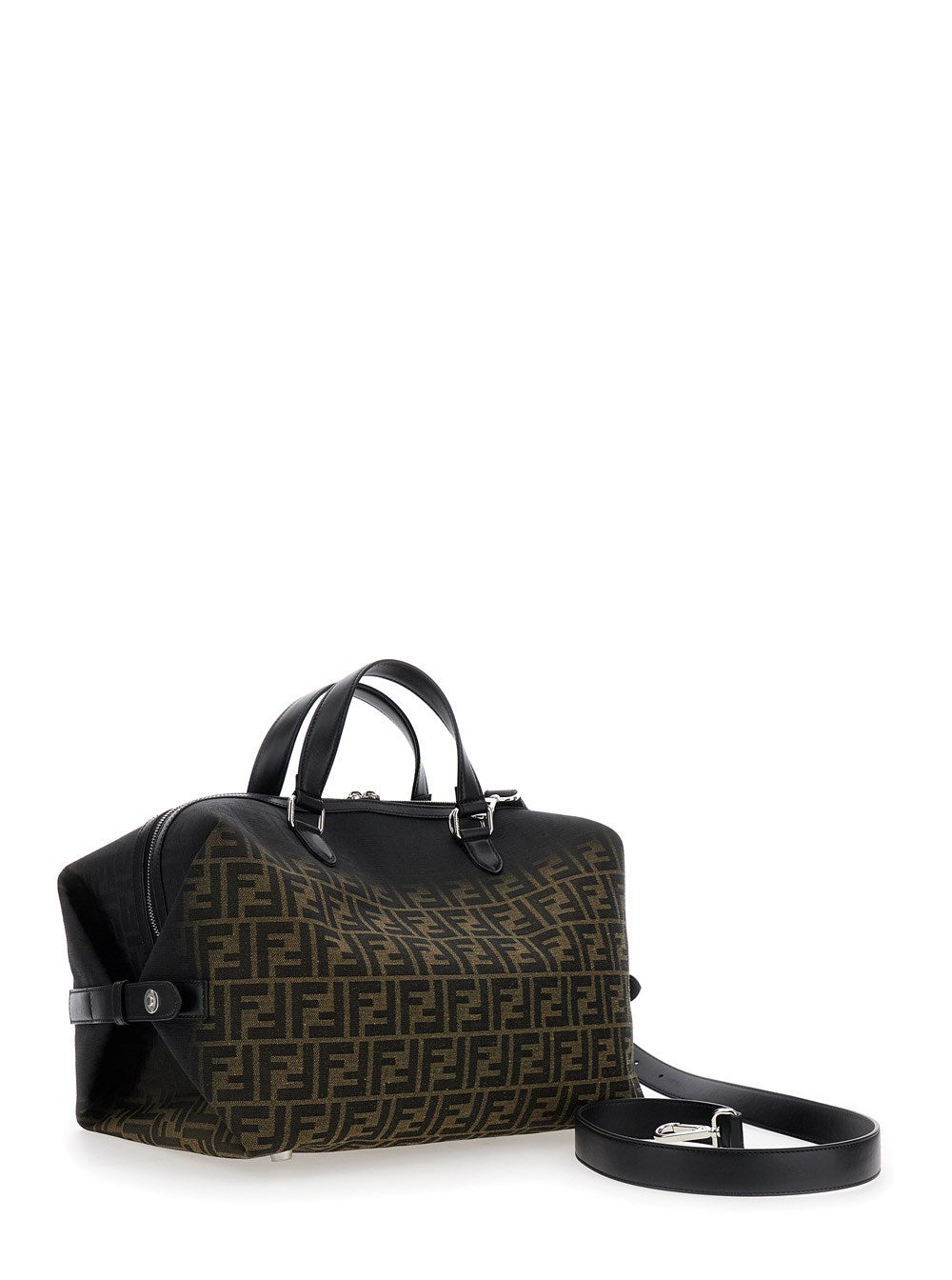 Fendi brown FF jacquard medium travel bag