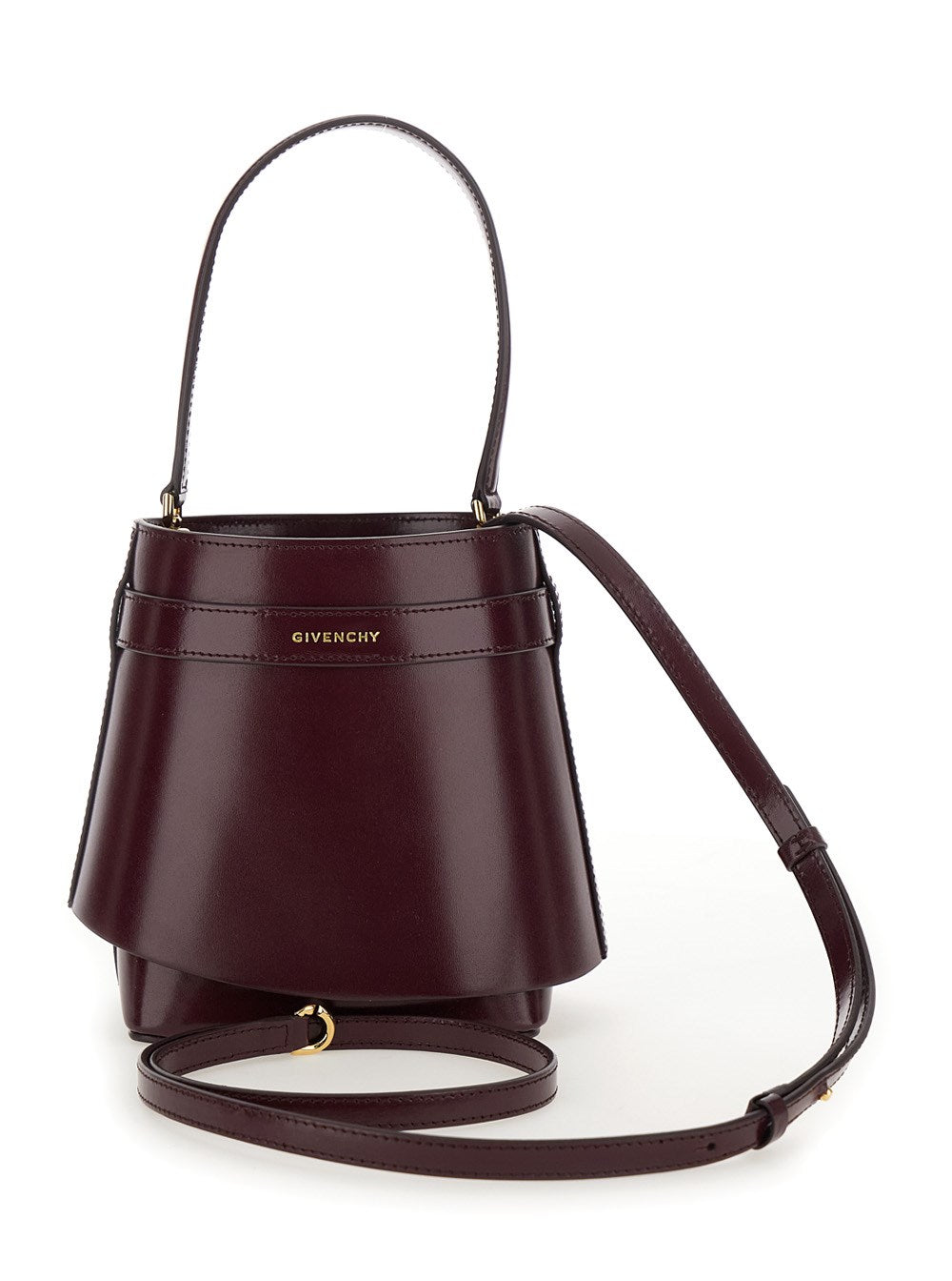 Givenchy shark lock leather bucket bag