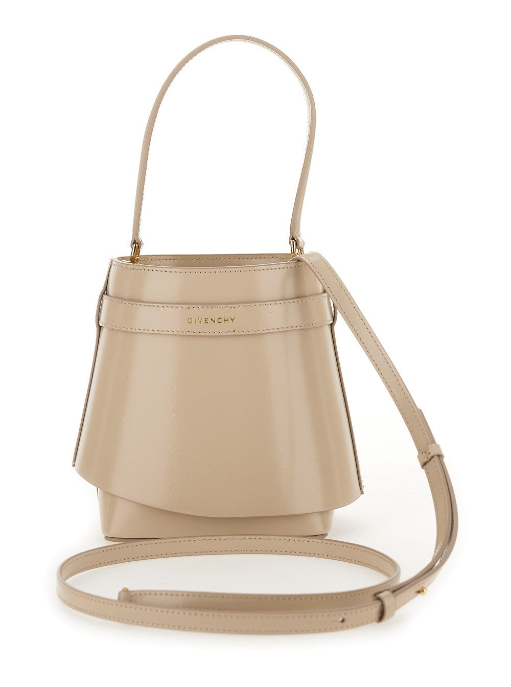 Givenchy shark lock leather bucket bag