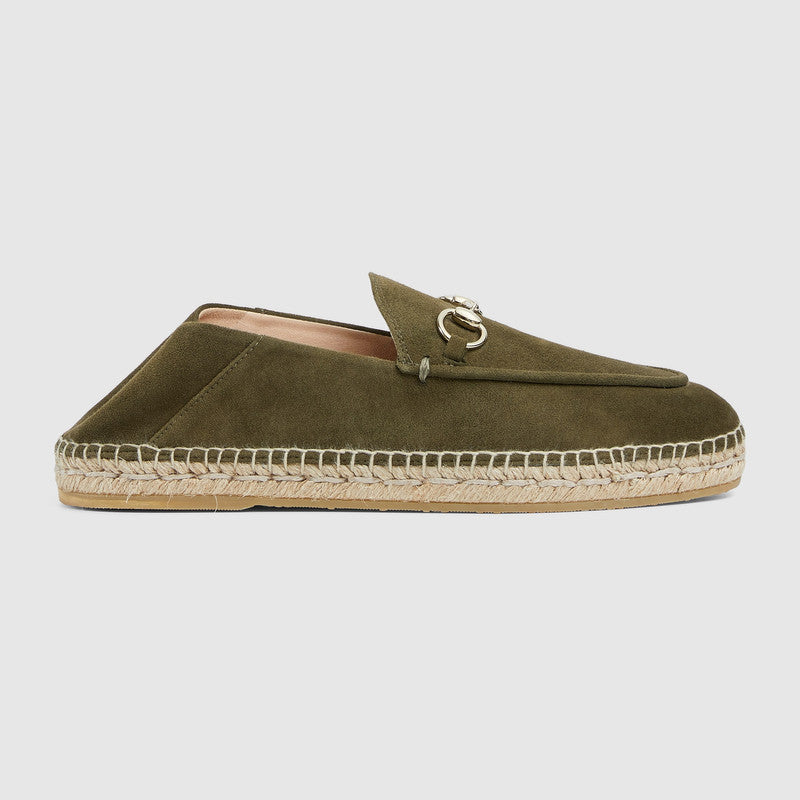 Gucci Horsebit Suede Espadrilles