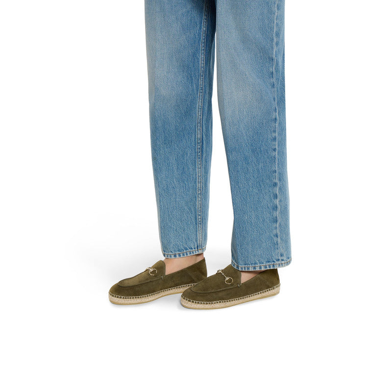 Gucci Horsebit Suede Espadrilles