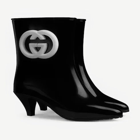 Gucci Interlocking G Rubber Ankle Boots