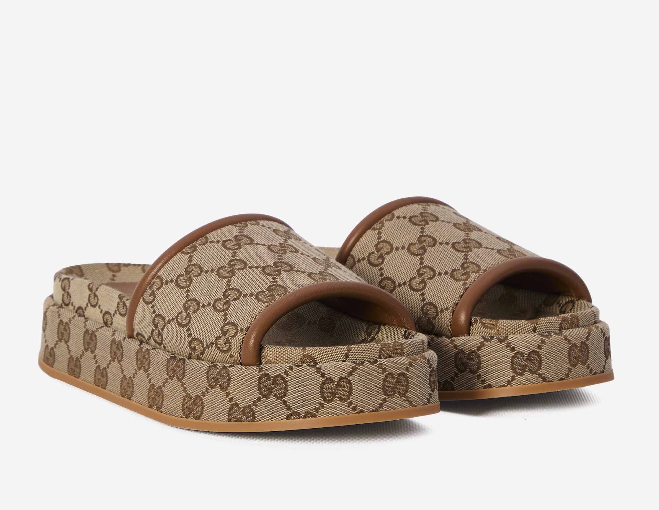 Gucci GG Canvas Platform Sandals