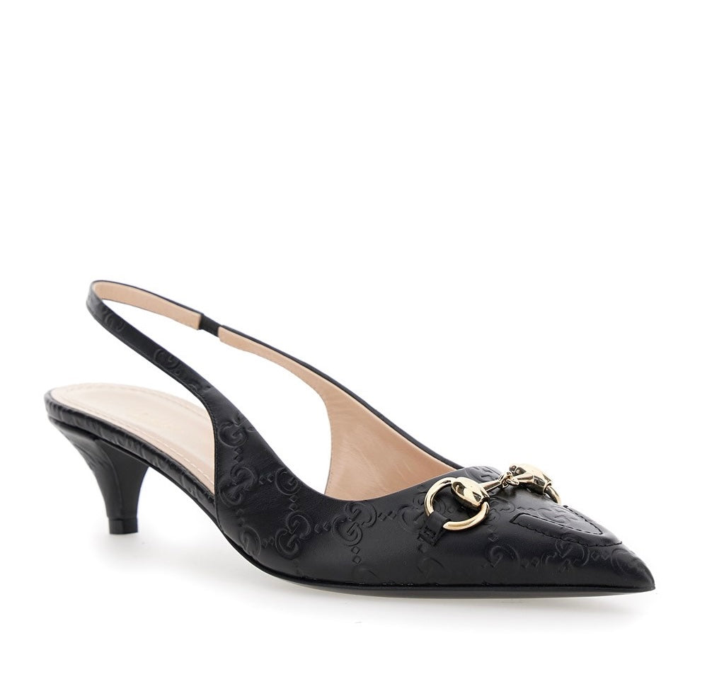 Gucci women’s Horsebit slingback pumps