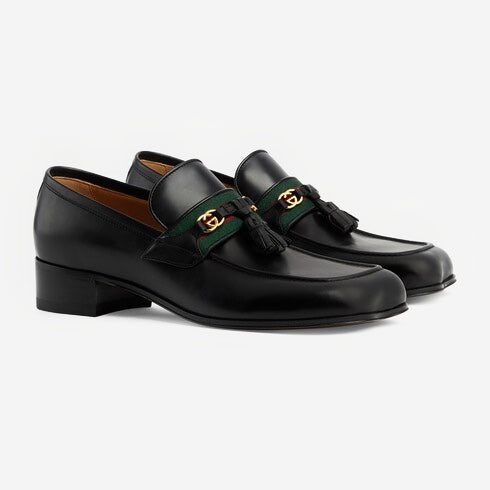 Gucci Interlocking G Web Loafers