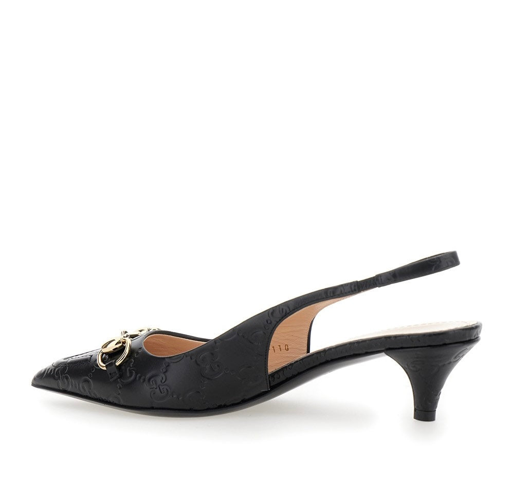 Gucci women’s Horsebit slingback pumps