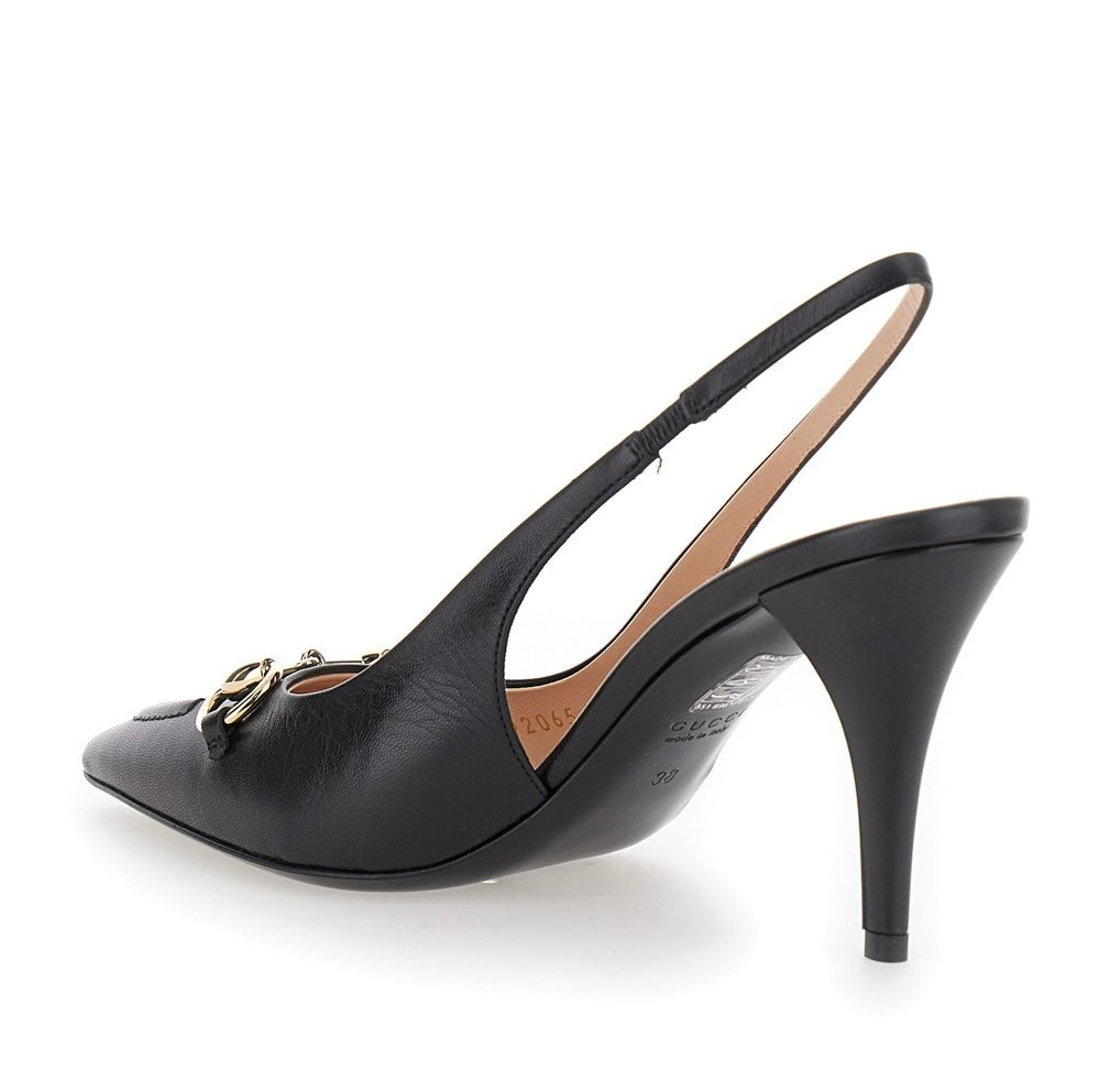 Gucci women’s leather slingback pumps