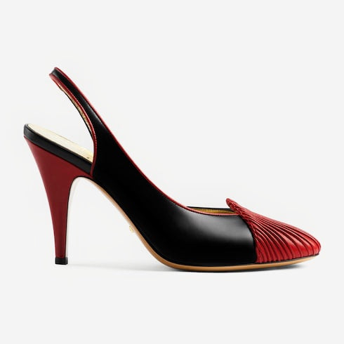 Gucci Pleats Slingback Pumps