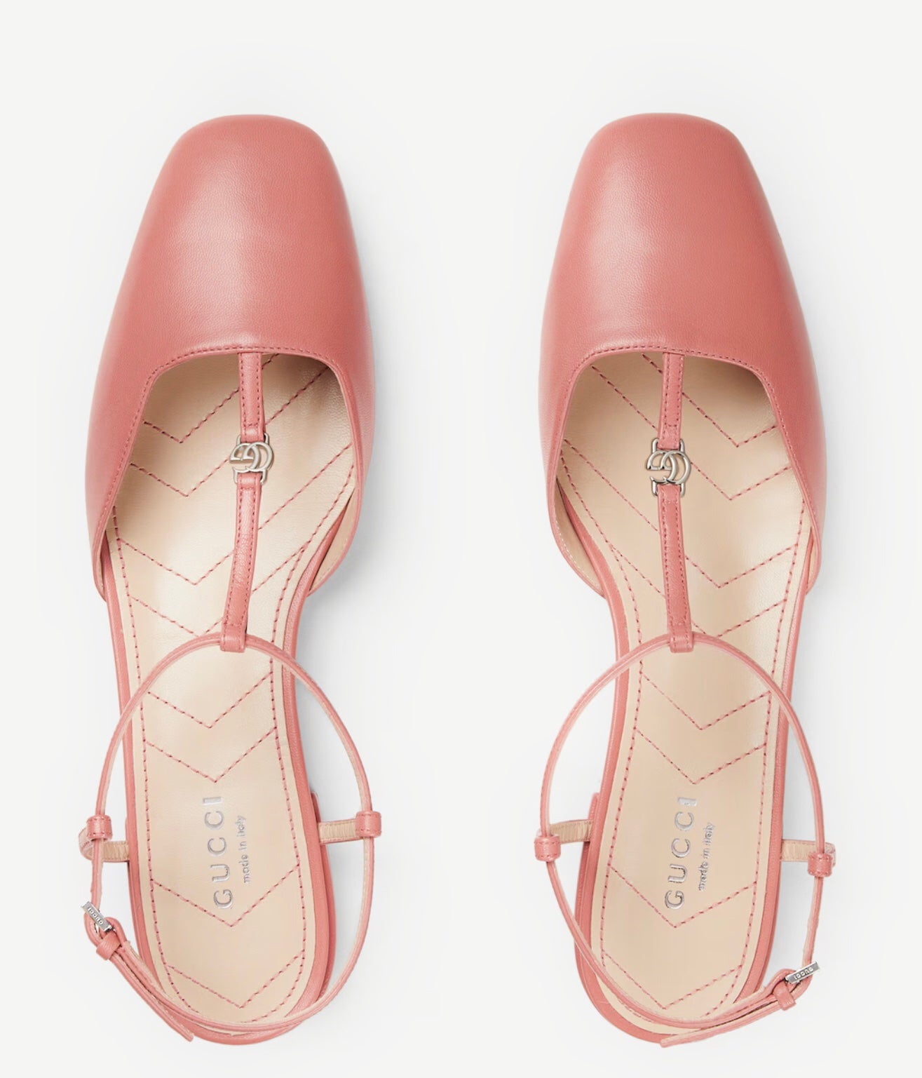 Gucci Double G Leather Ballet Flats