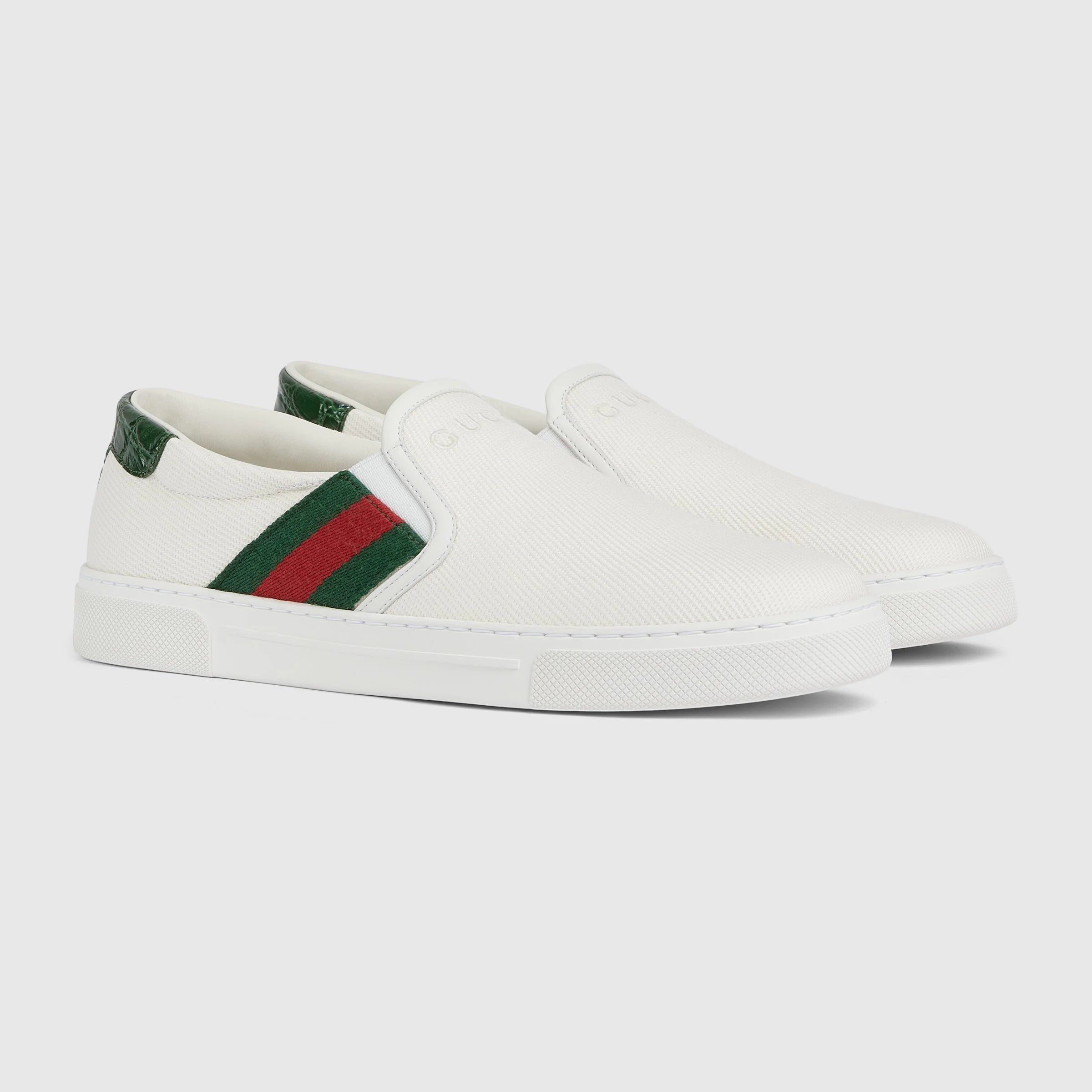 Gucci Ace Web Slip On Sneakers