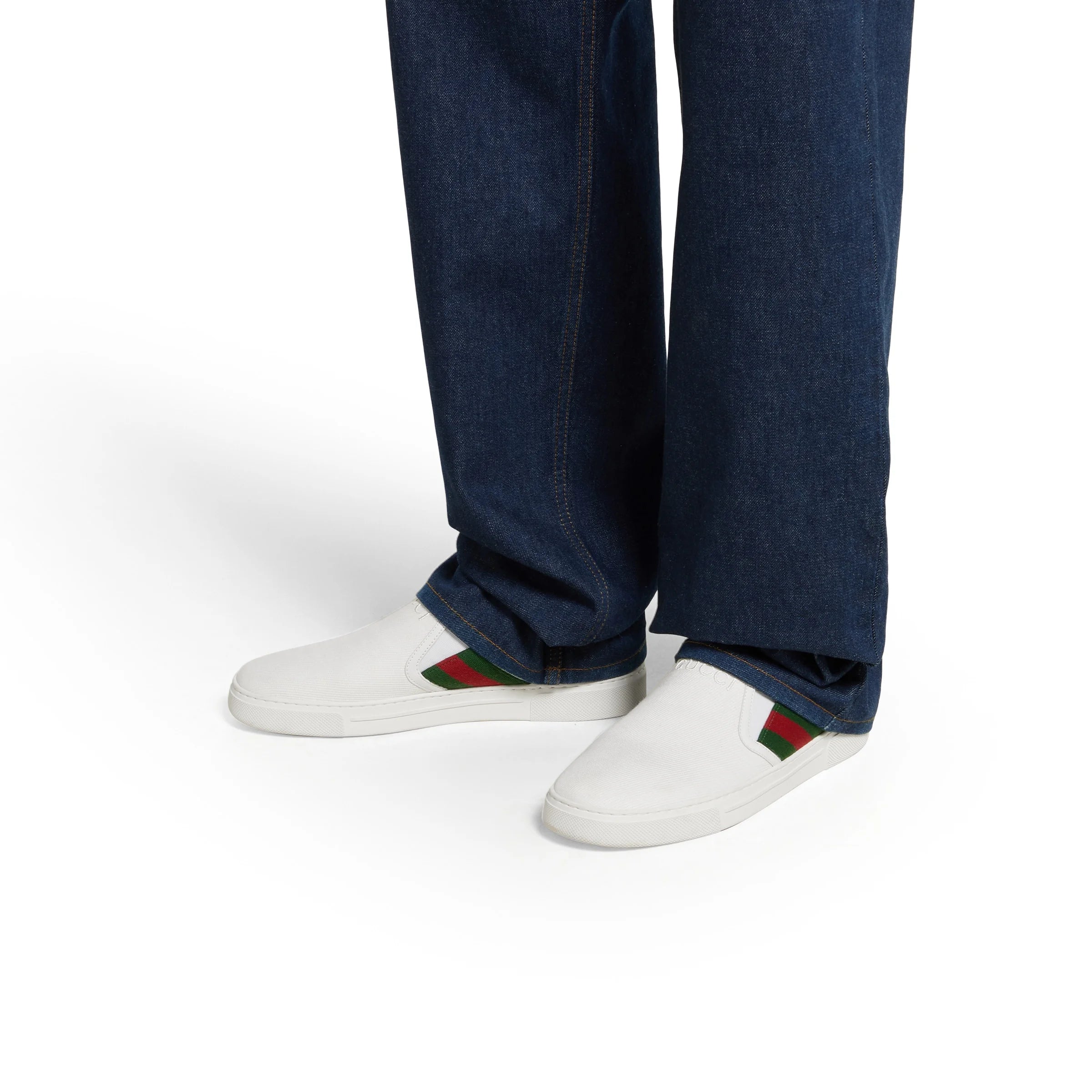 Gucci Ace Web Slip On Sneakers