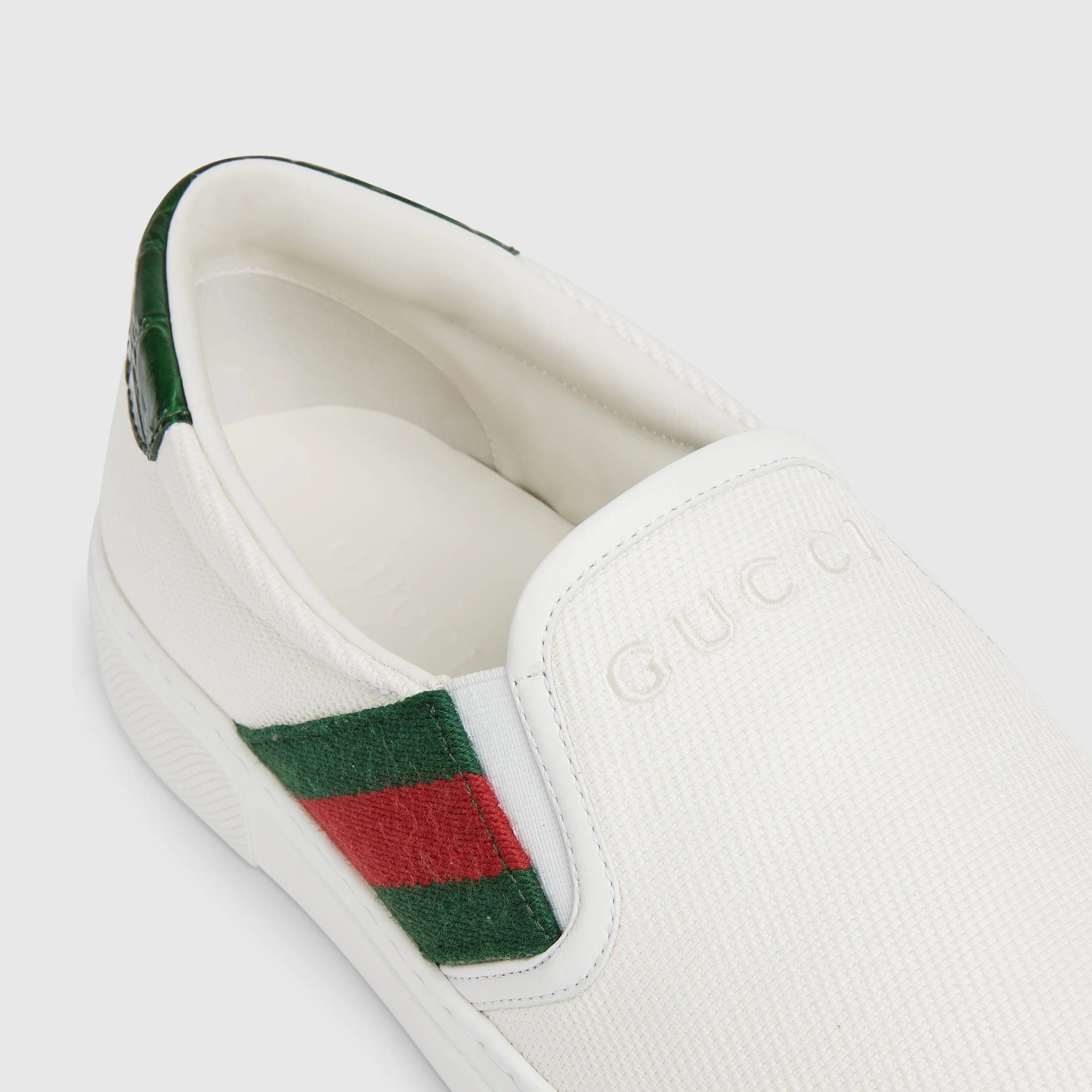 Gucci Ace Web Slip On Sneakers