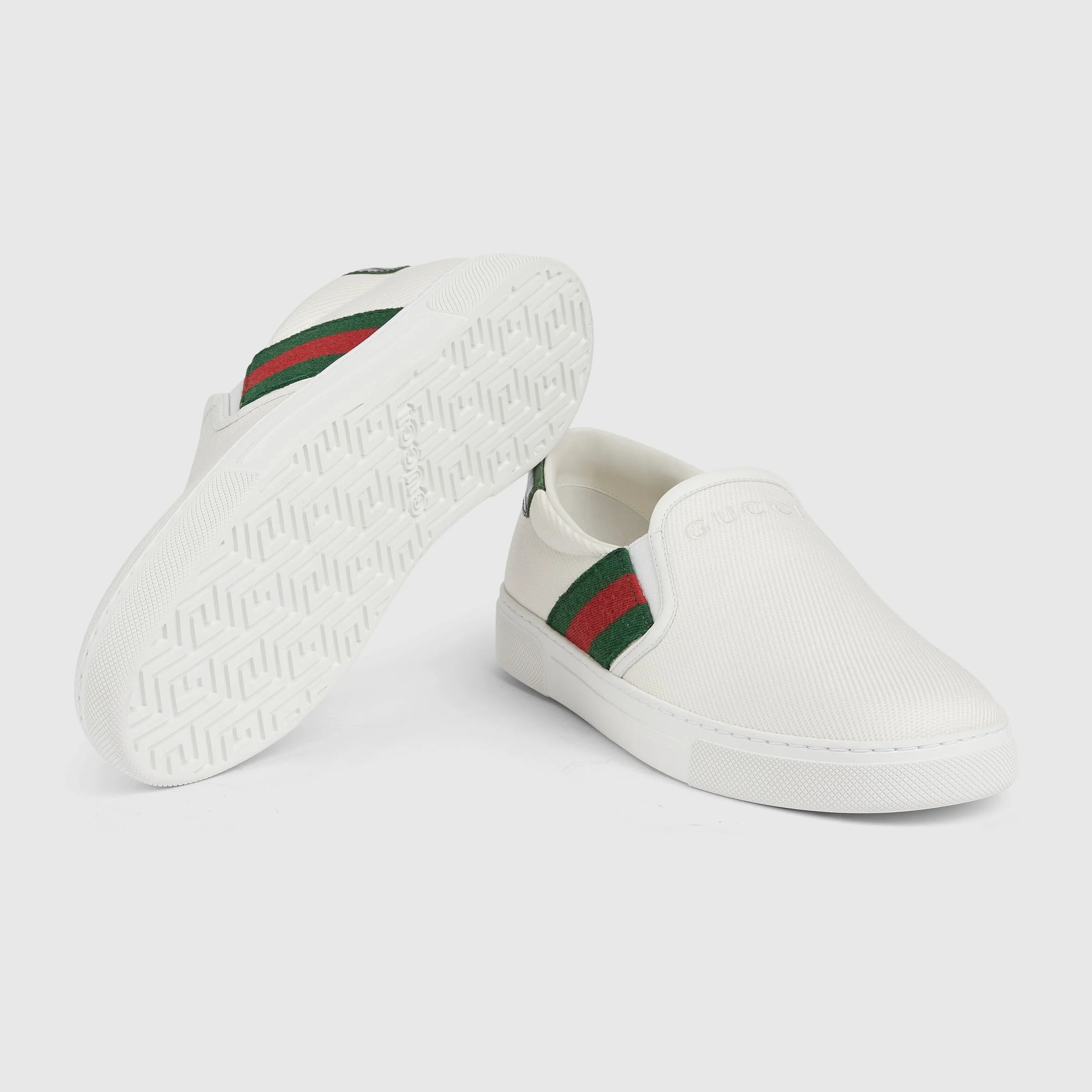 Gucci Ace Web Slip On Sneakers