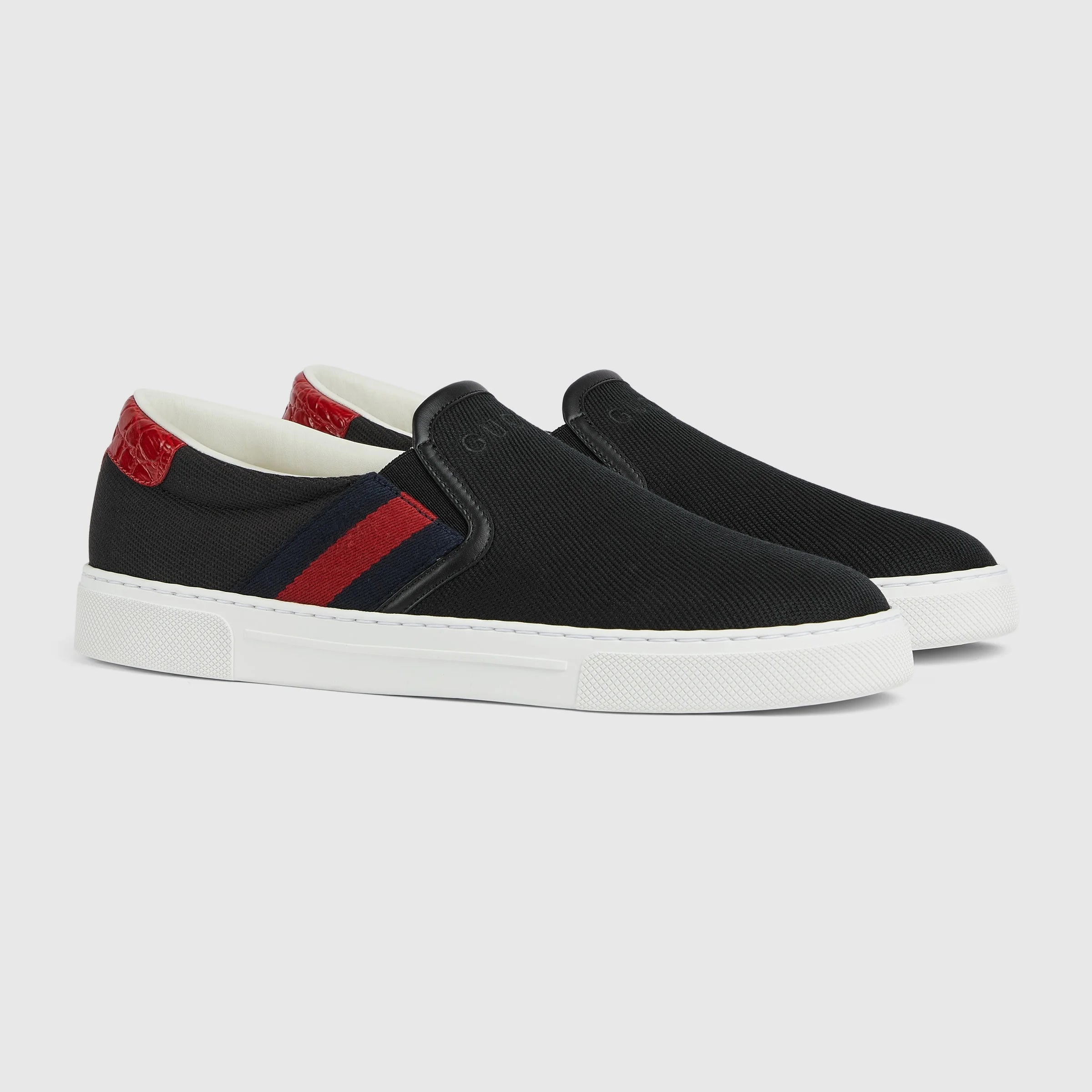 Gucci Ace Web Slip On Sneakers