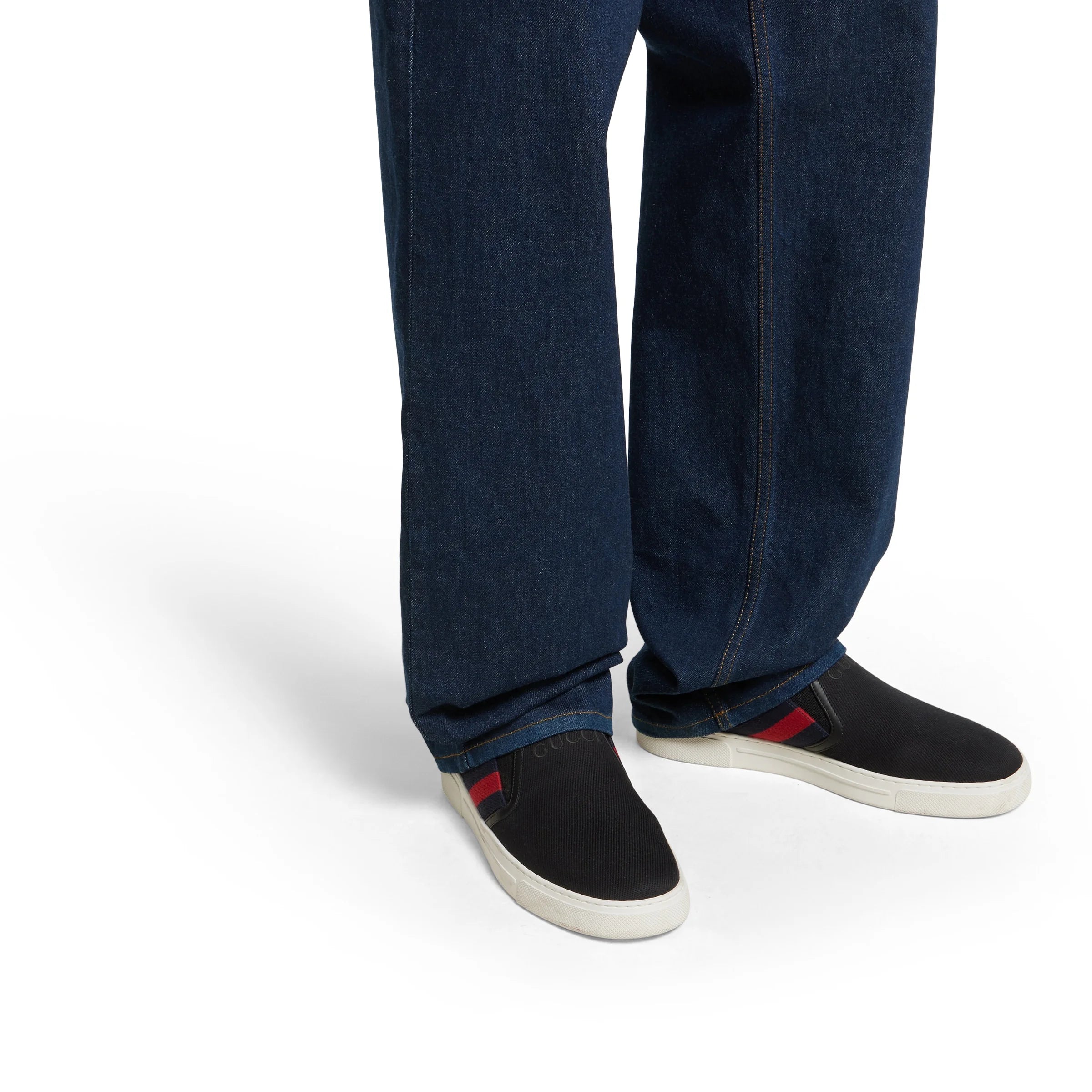 Gucci Ace Web Slip On Sneakers