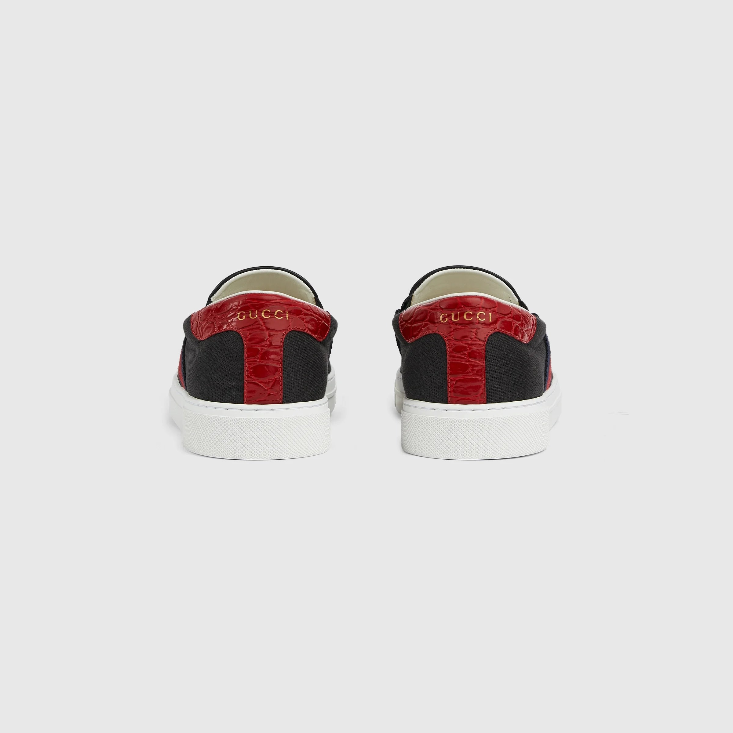 Gucci Ace Web Slip On Sneakers
