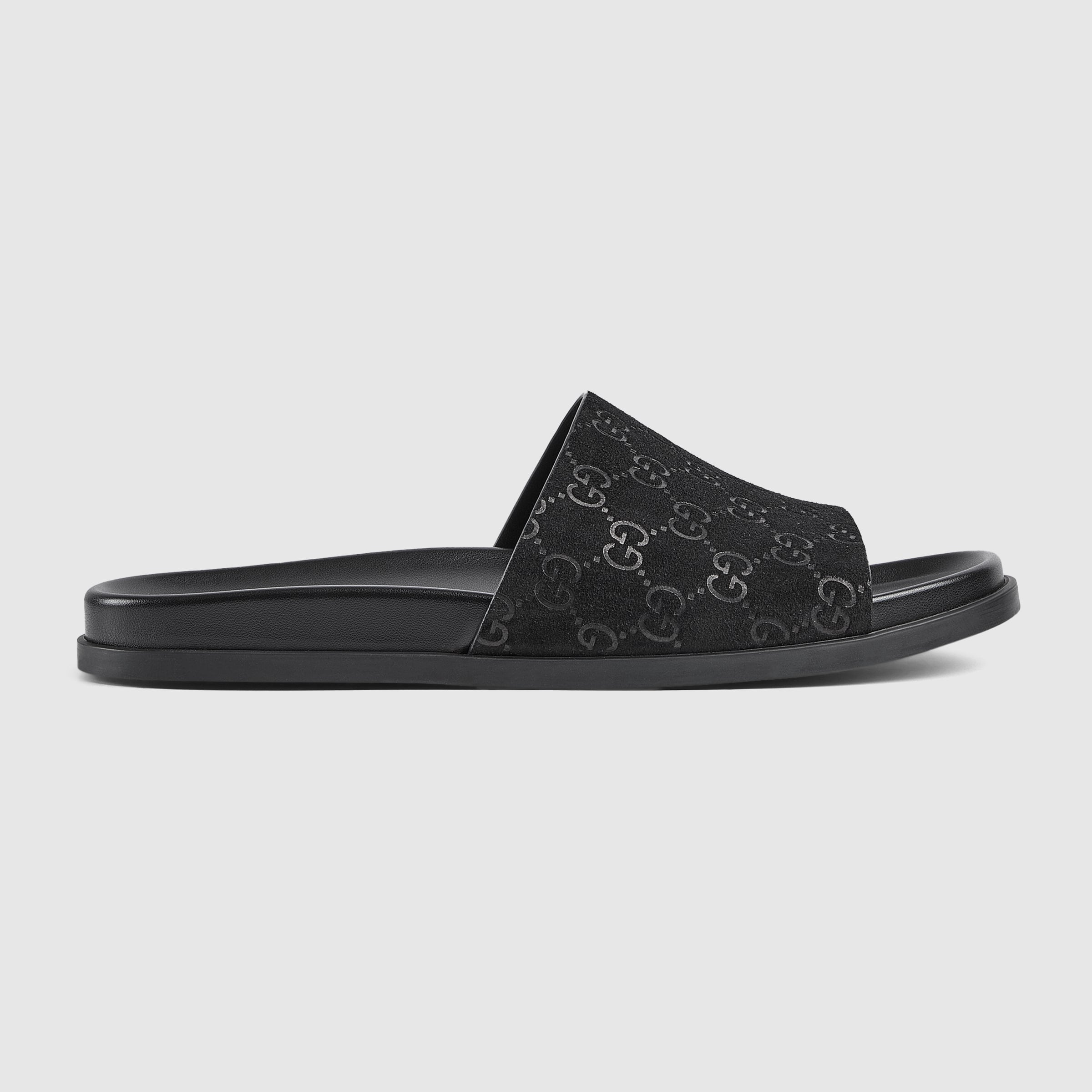 Gucci GG Suede Slide Sandals