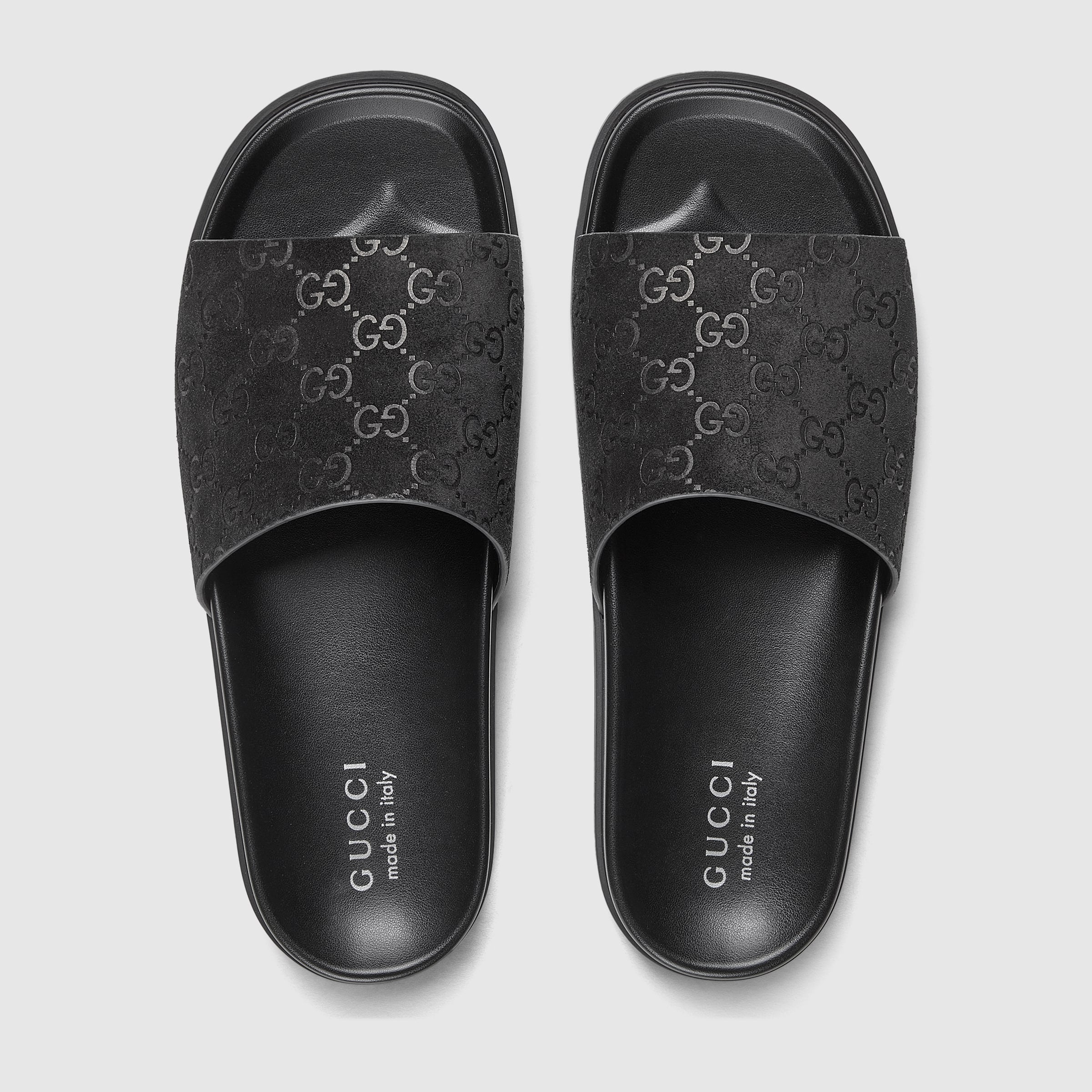 Gucci GG Suede Slide Sandals