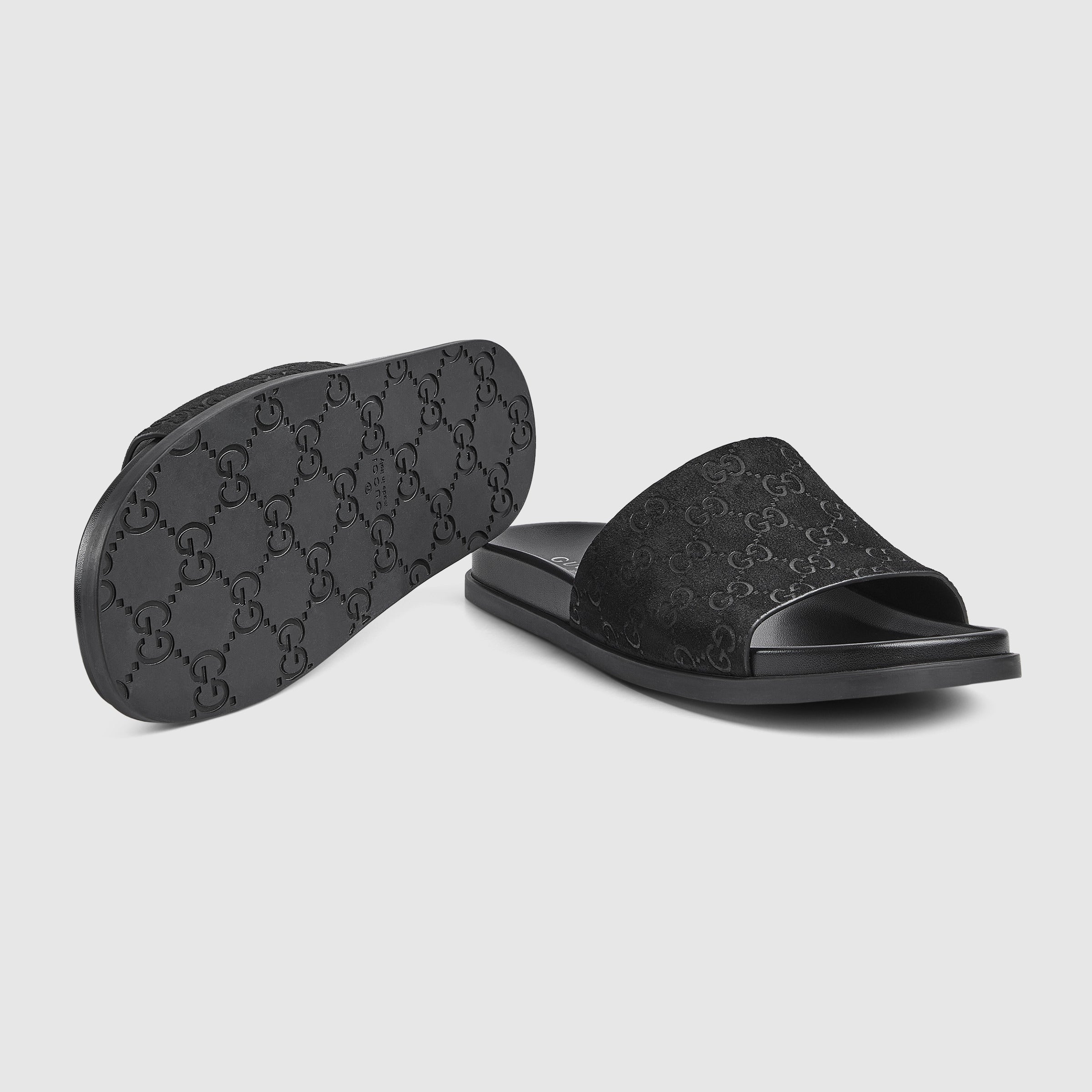 Gucci GG Suede Slide Sandals