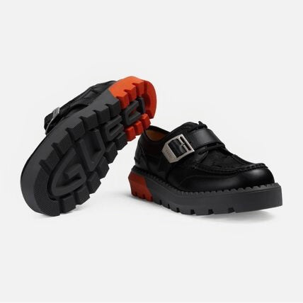 Gucci GG Lace Up Buckle Loafers