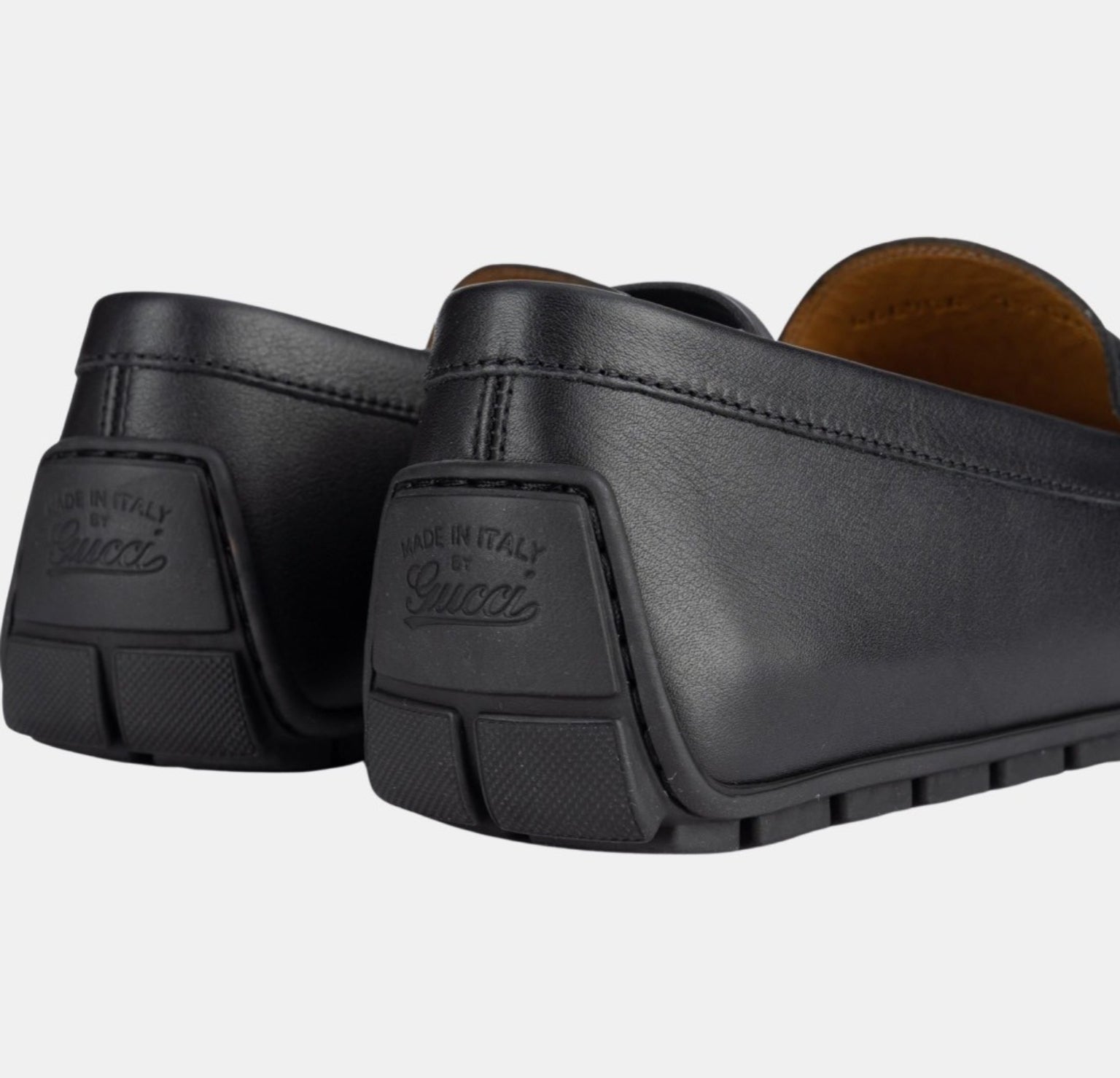 Gucci Micro GG Leather Men Loafers In Black