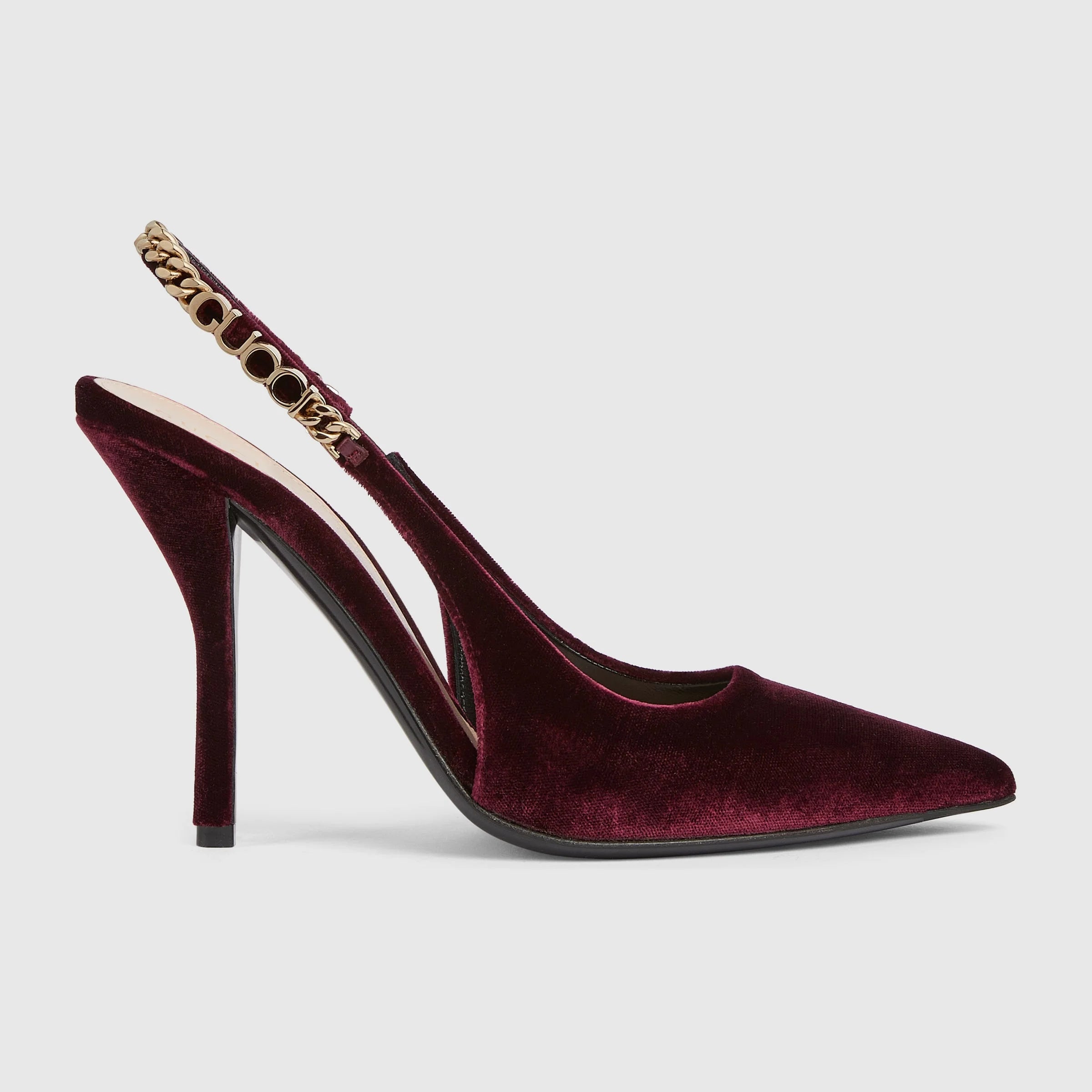 Gucci Signoria Velvet Slingback Pumps