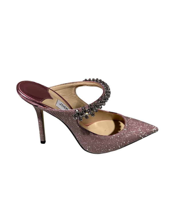 Jimmy Choo Bing 100 Glitter Mules
