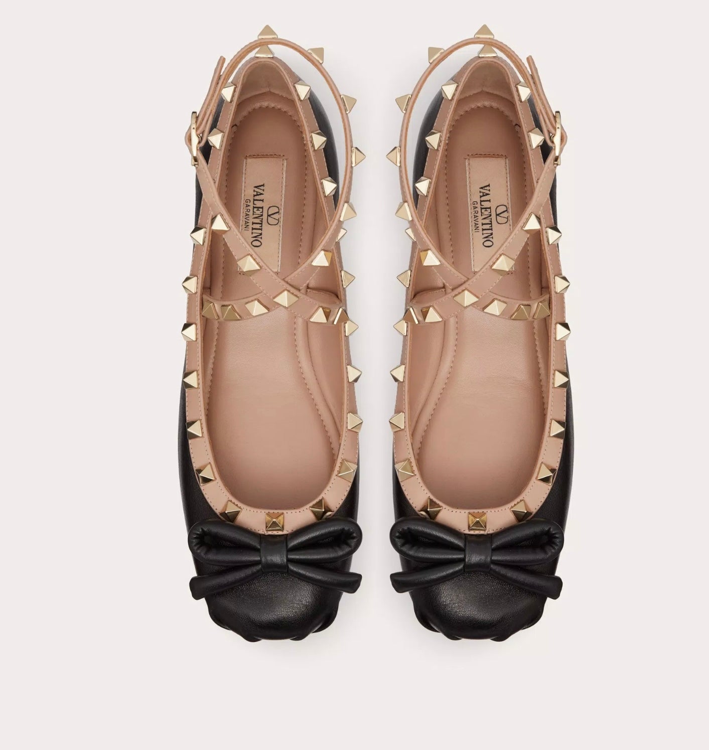 Valentino Garavani Rockstud ballerina in leather