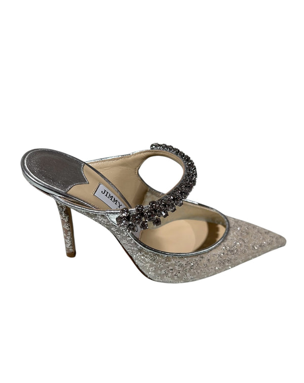 Jimmy Choo Bing Crystal Strap  Mules