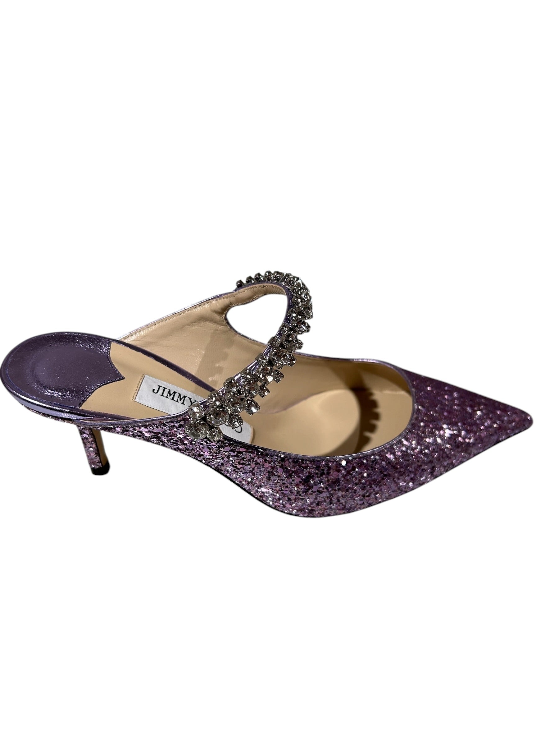Jimmy Choo Bing Crystal Strap Mules