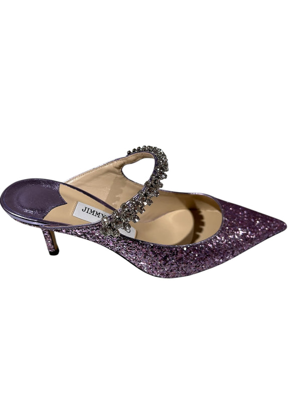 Jimmy Choo Bing Crystal Strap Mules