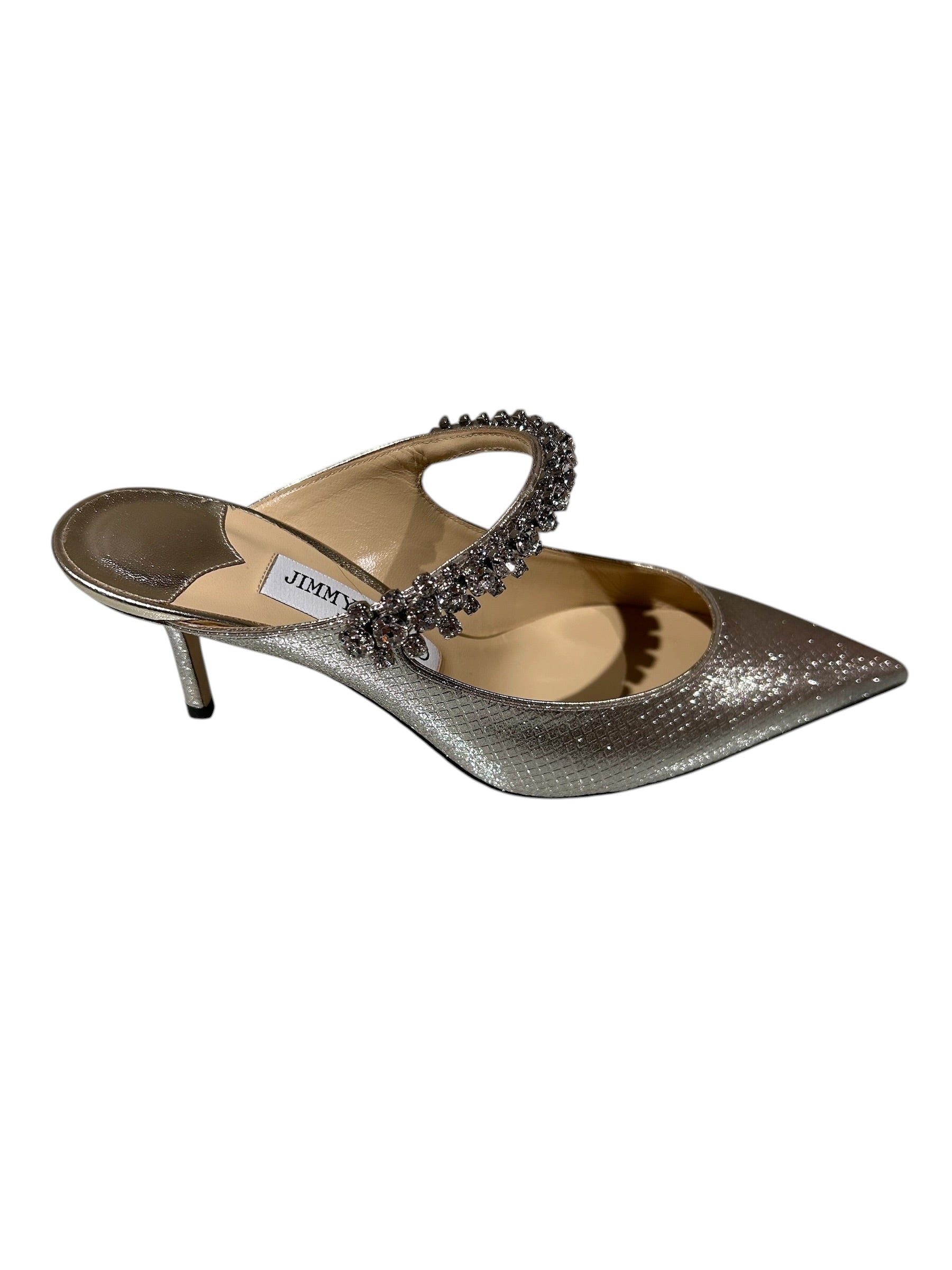 Jimmy Choo Bing Crystal Strap Mules