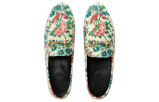 Gucci Horsebit Floral Print Multicolor Loafers