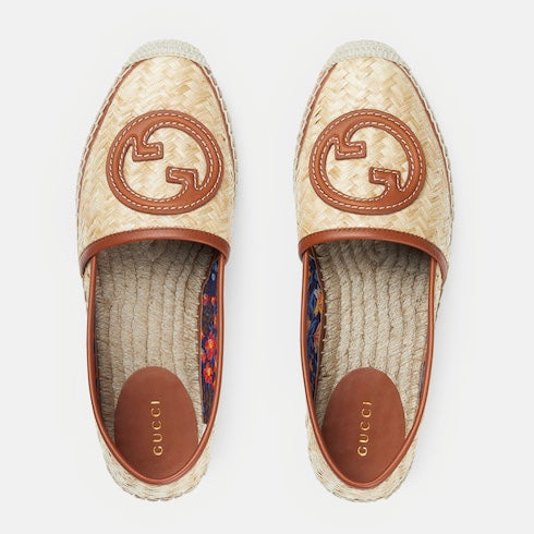 Gucci Raffia Interlocking G Espadrilles