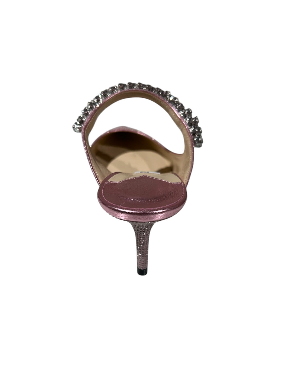 Jimmy Choo Bing Crystal Strap Glitter Mules