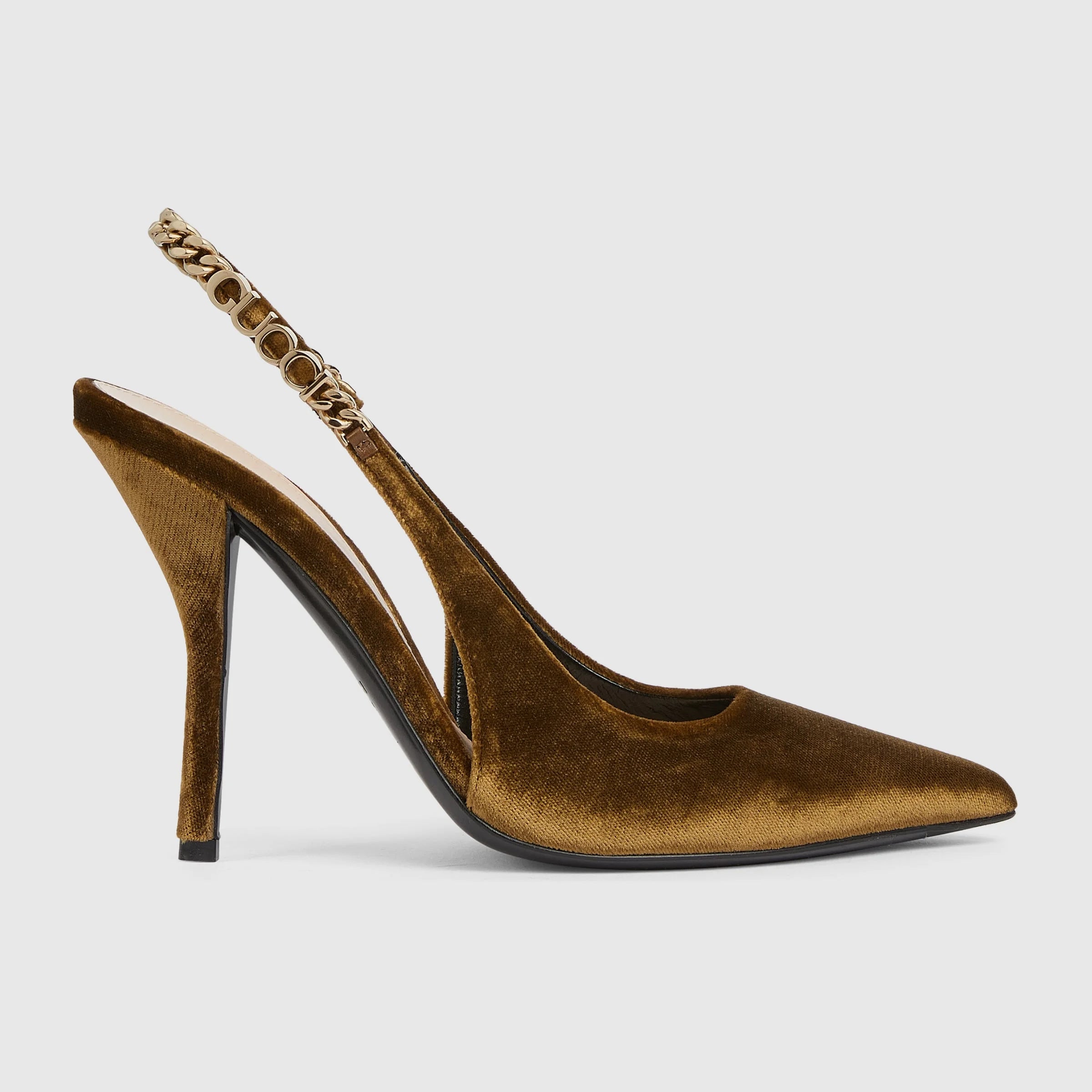 Gucci Signoria Velvet Slingback Pumps