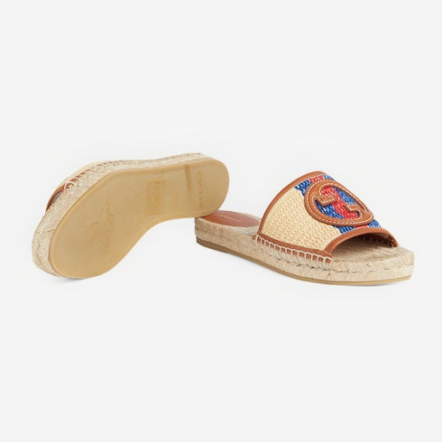 Gucci Interlocking G espadrille Slides