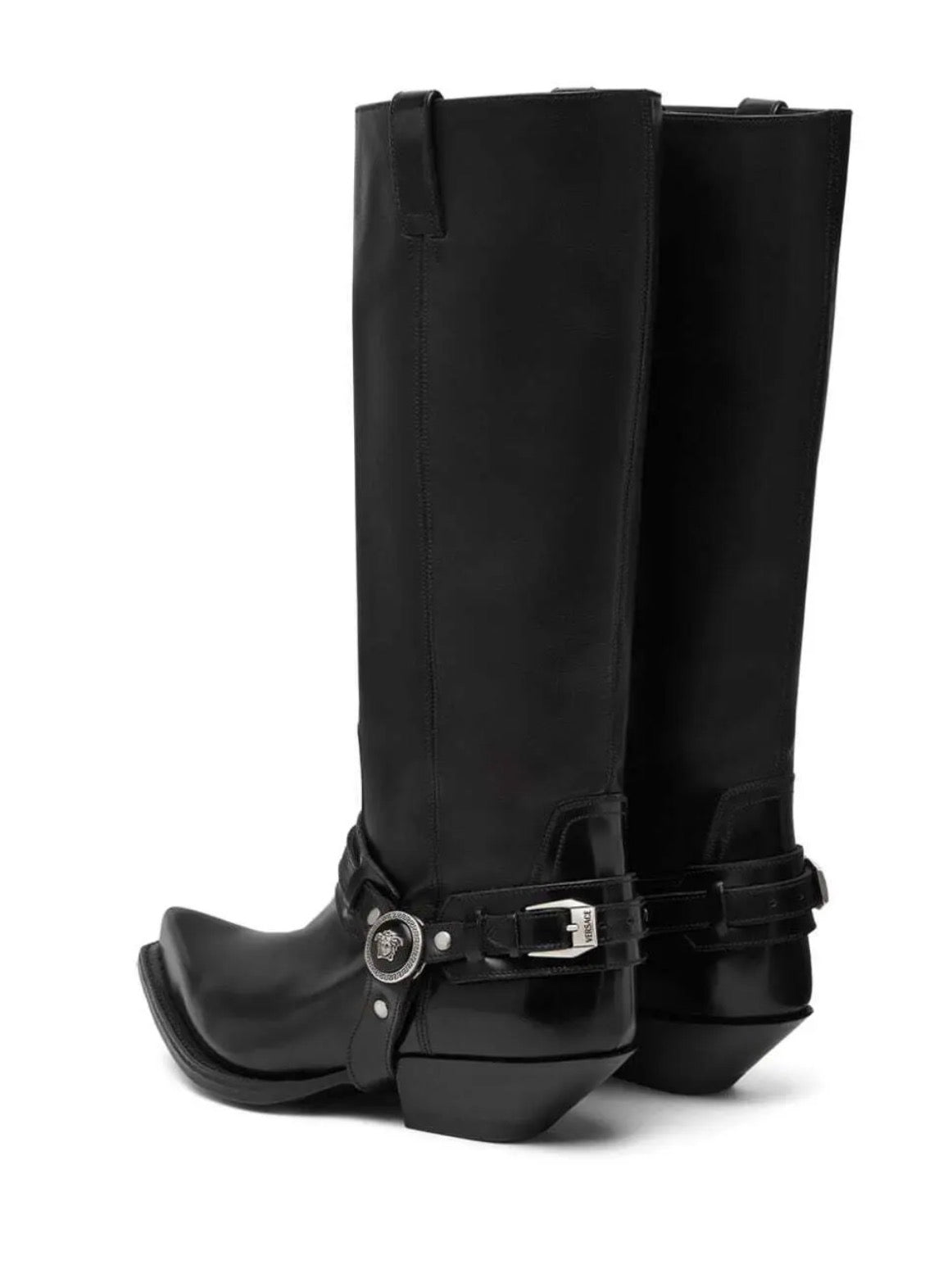 Versace Texano Knee High Boots