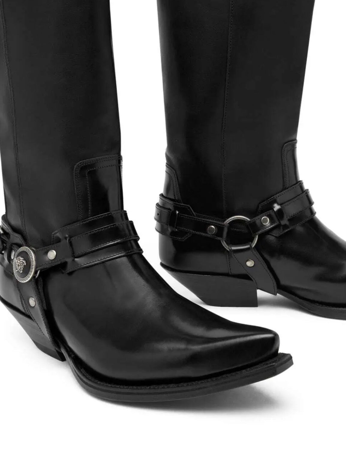Versace Texano Knee High Boots
