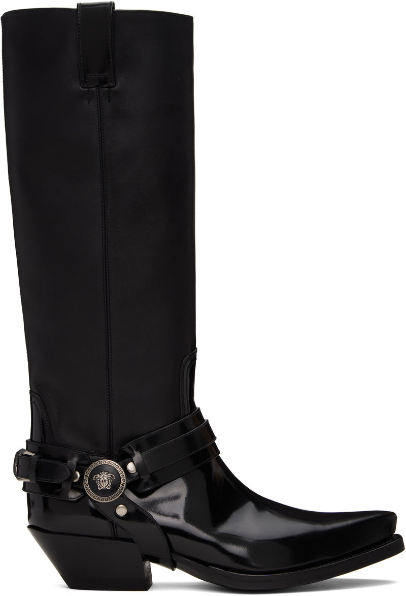 Versace Texano Knee High Boots