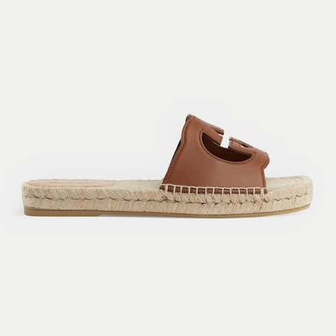 Gucci Interlocking G Cut Out Slide Sandals