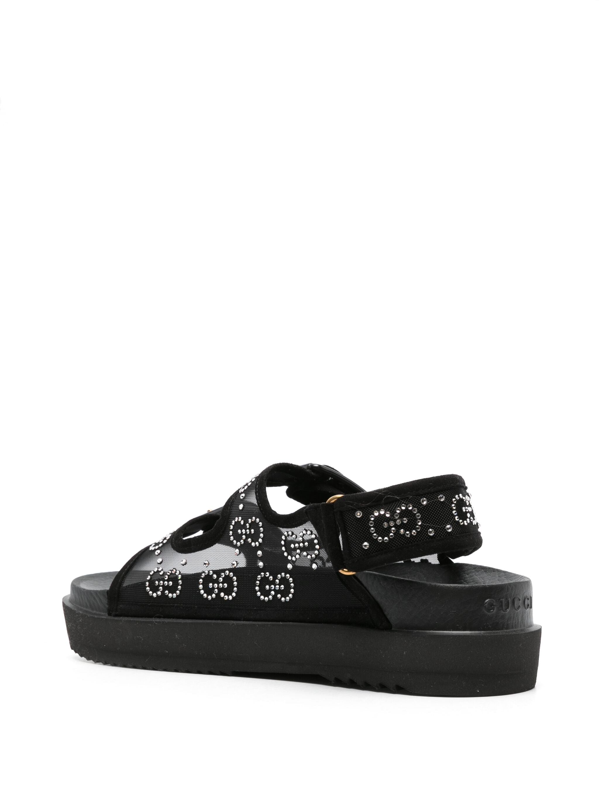 Gucci GG crystal-embellished mesh sandals